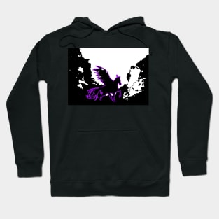 Purple Pegasus Print Hoodie